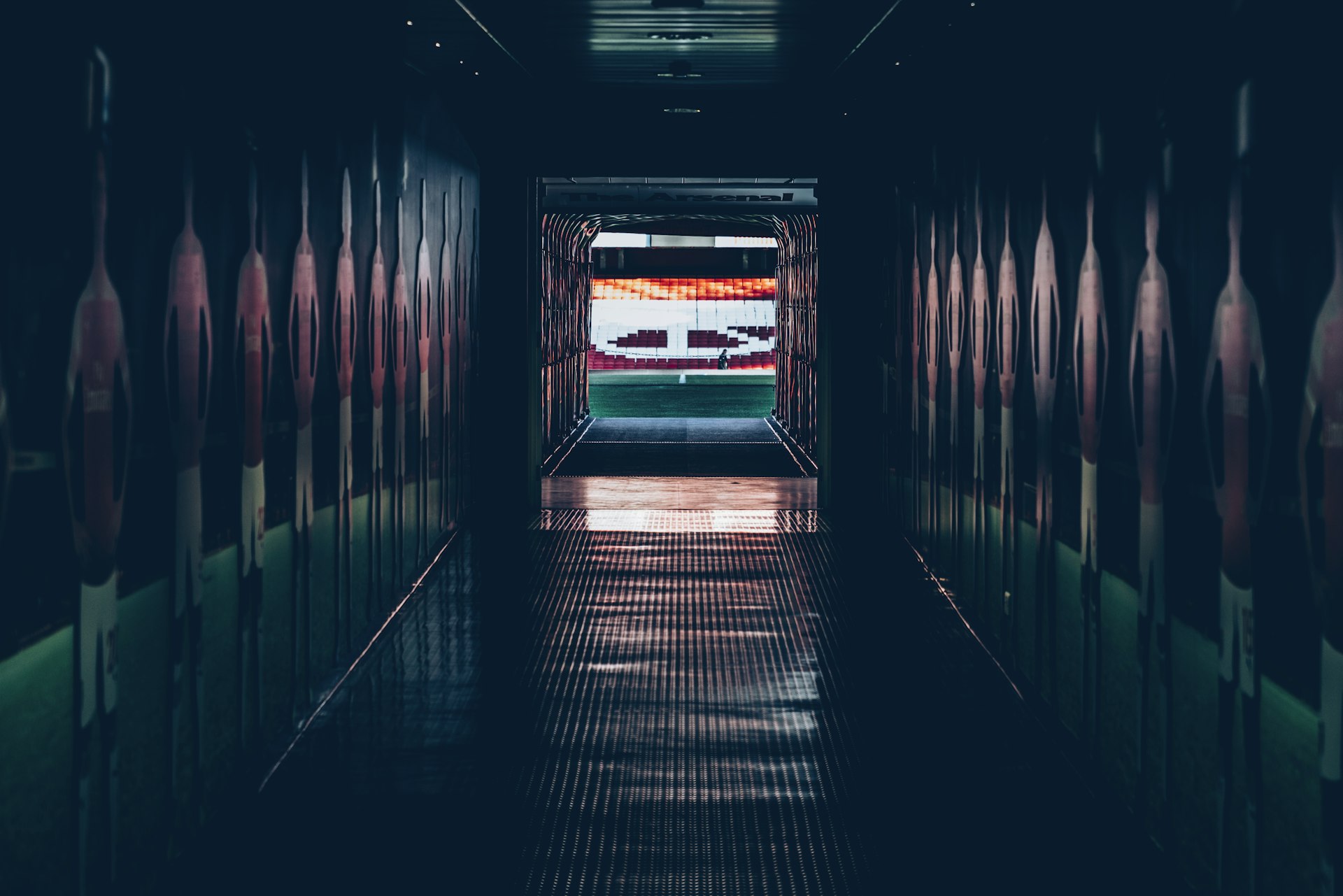 Players' tunnel leading out to the pitch